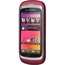 Красно-розовый телефон Alcatel One Touch 818 (Энгельс)