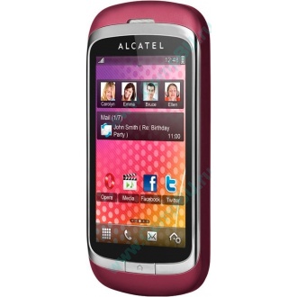 Красно-розовый телефон Alcatel One Touch 818 (Энгельс)