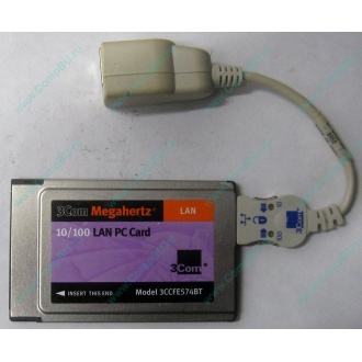 Сетевая карта для ноутбука 3COM Mehahertz 3CCFE574BT (PCMCIA) - Энгельс
